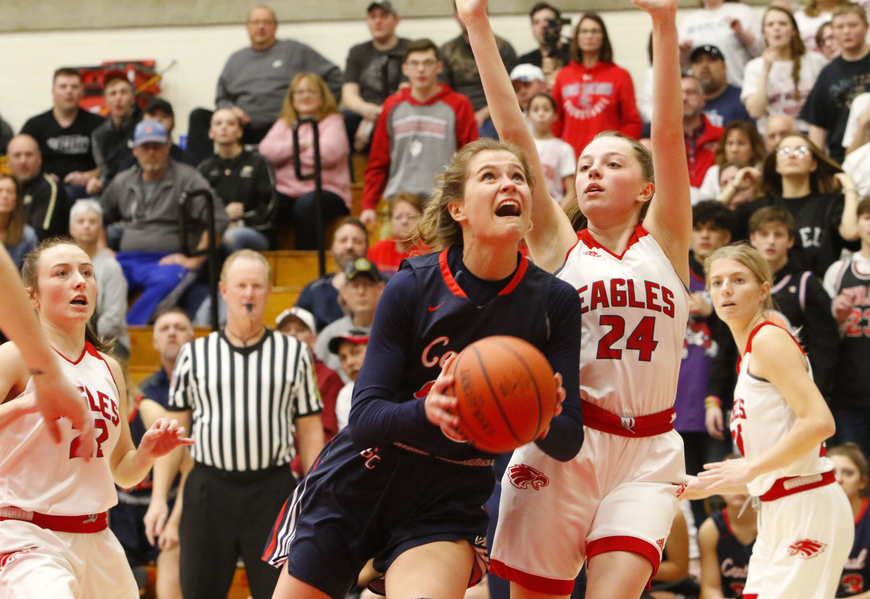 2A girls basketball semistate: South Central vs. Frankton